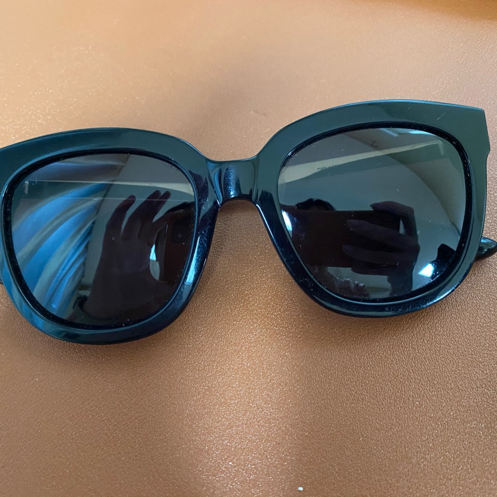 Gentle monster black and gold sunglasses